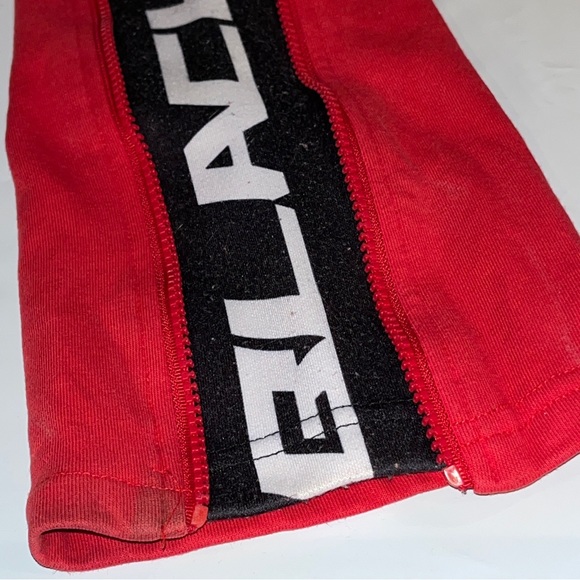 Black Pyramid RED Baggy Sweatpants Black Side Spellout ZIP SIDES Mens Medium Y2K - Picture 2 of 16